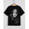 Tricou cu Charlie Chaplin în pălărie și cu țigară. Photo 1